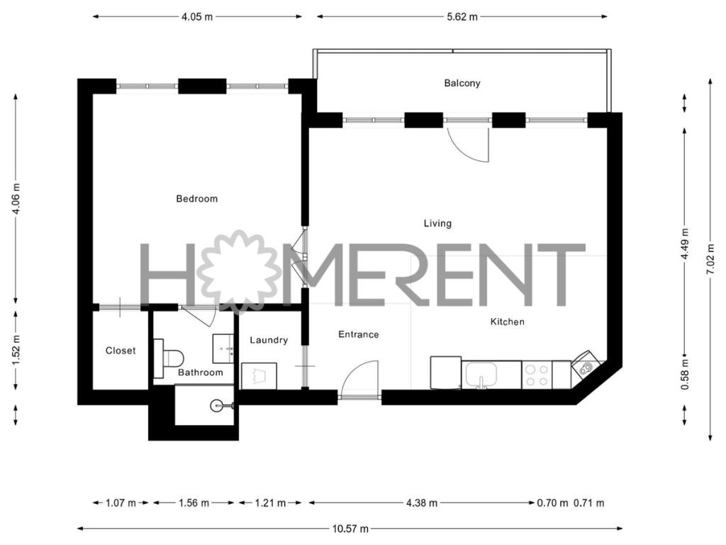 Pronájem bytu 2+kk 53 m2, Praha – náhled fotky 10