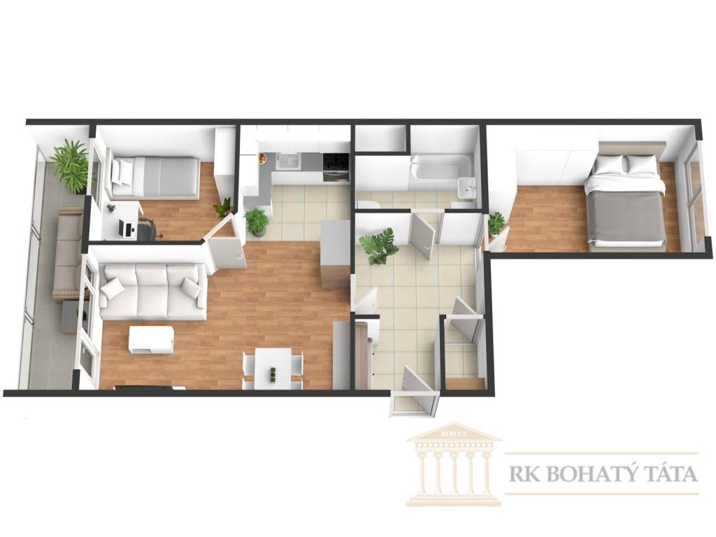 Prodej bytu 3+kk 70 m2