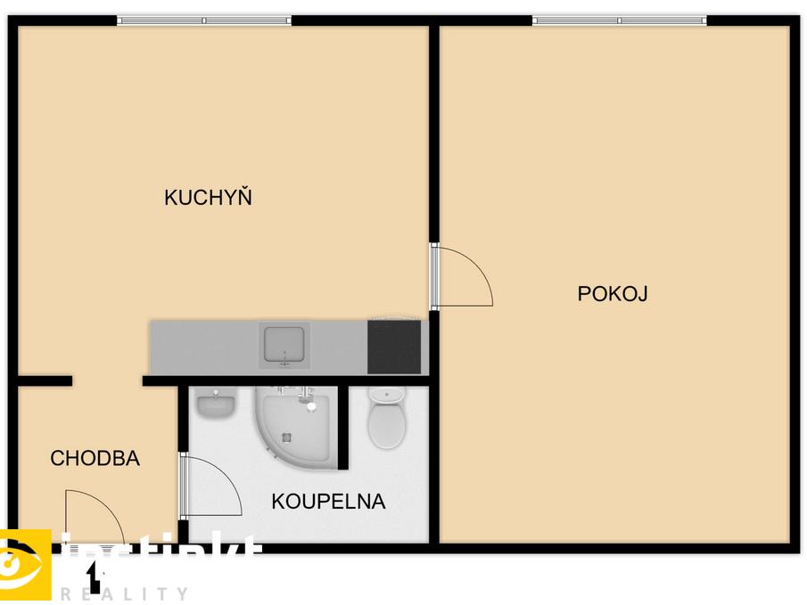 Pronájem bytu 1+1 37 m2