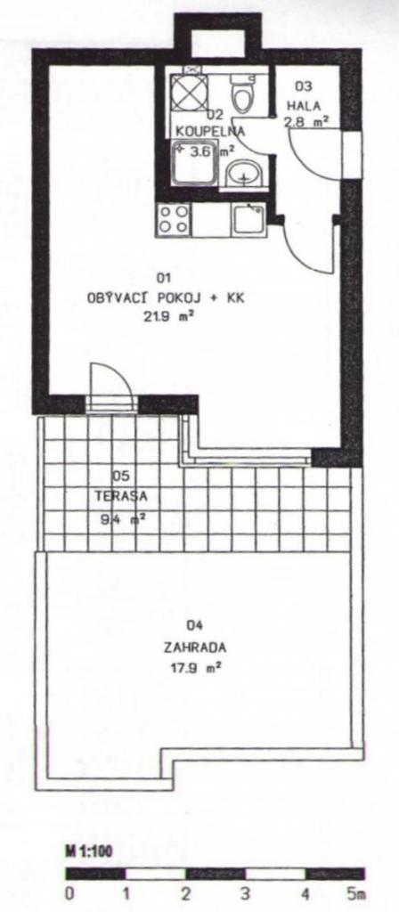 Pronájem bytu 1+kk 28 m2