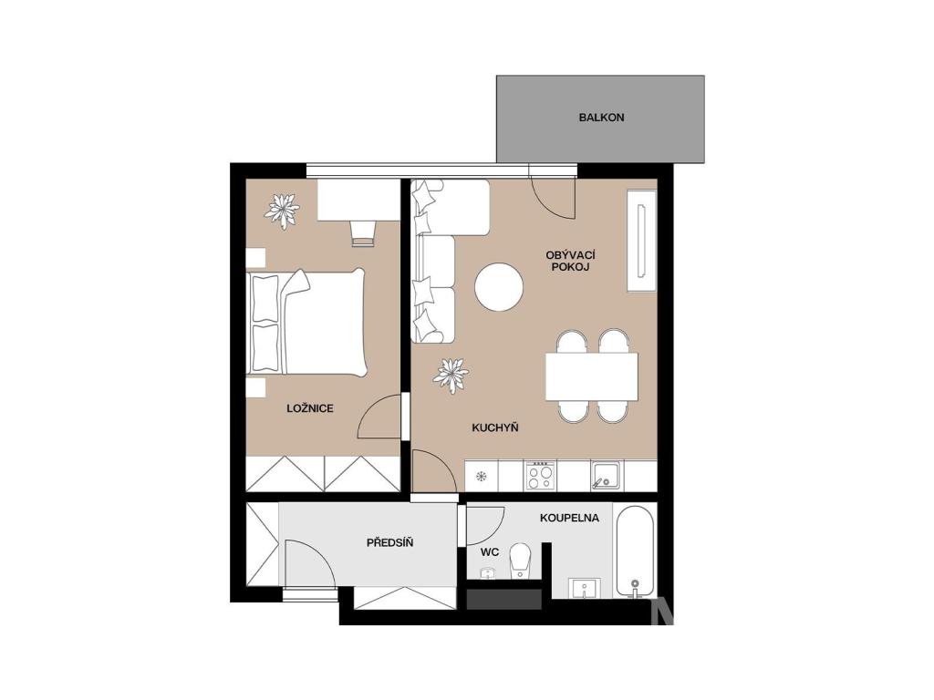 Prodej bytu 2+kk 58 m2