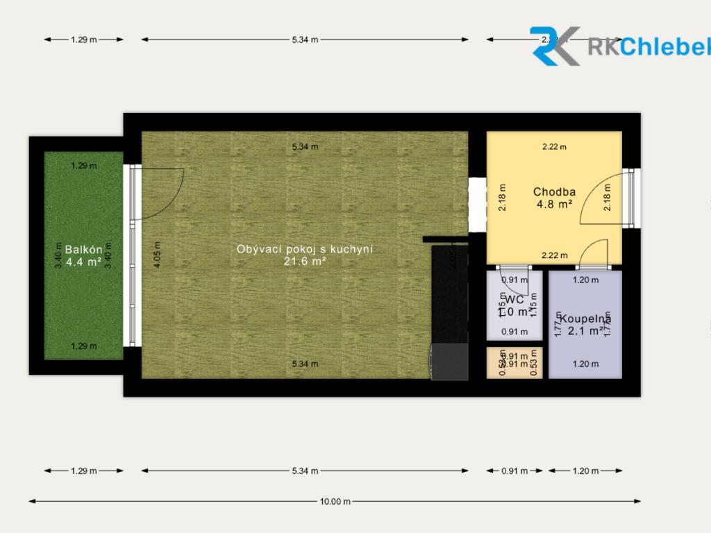 Pronájem bytu 1+kk 30 m2