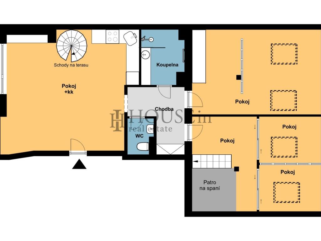 3+kk Apartment in Praha, Smíchov – pohled 4