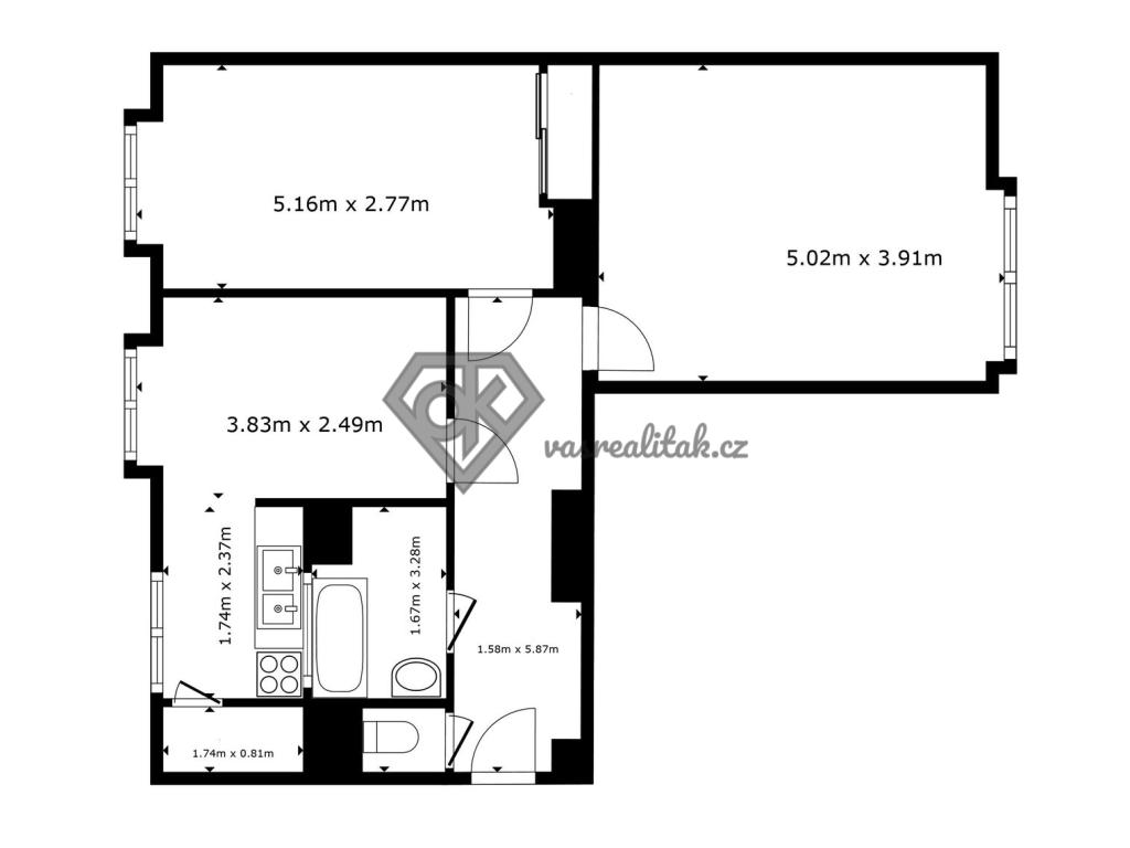 Prodej bytu 3+kk 60 m2