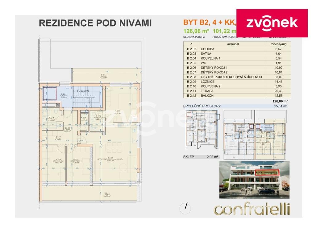 Prodej bytu 4+kk 93 m2, Zlín – náhled fotky 7