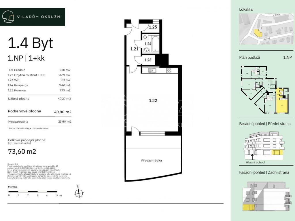 Prodej bytu 1+kk 57 m2