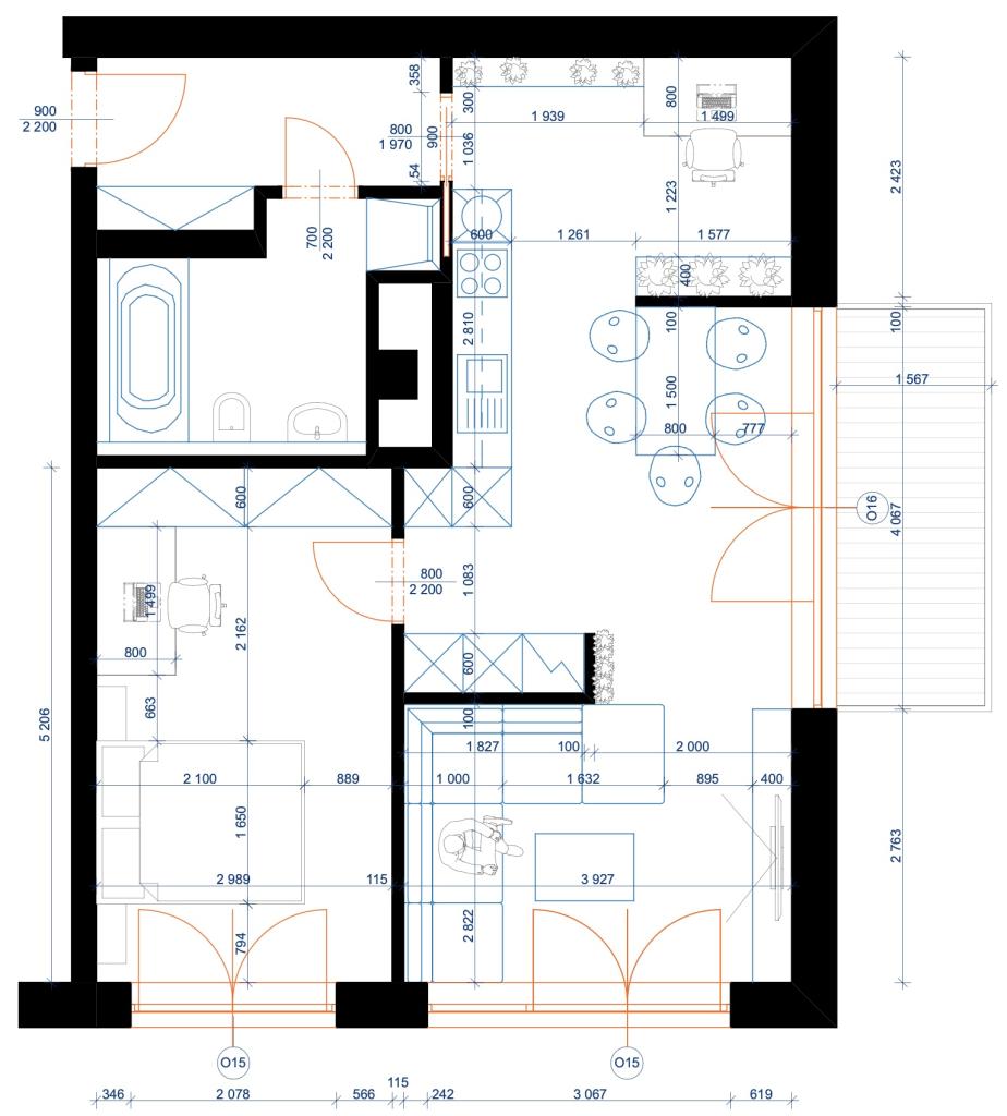 Pronájem bytu 2+kk 66 m2