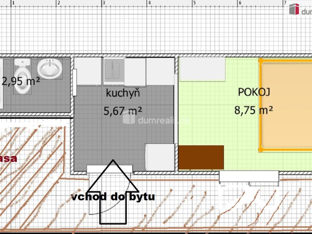 Pronájem bytu 1+kk 18 m2