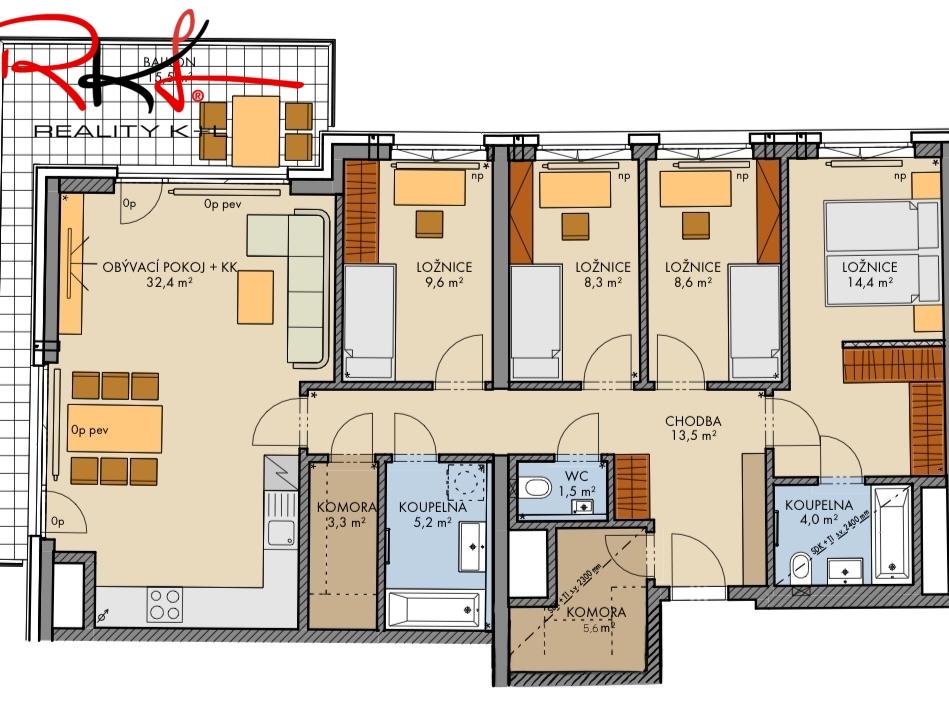 Prodej bytu 5+kk 113 m2